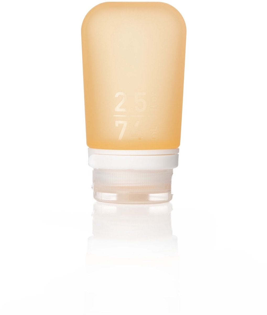 Human Gear – Gotoob+ – Reiseflasche – Flachmann – leicht – auslaufsicher – mittel – 74 ml – Orange