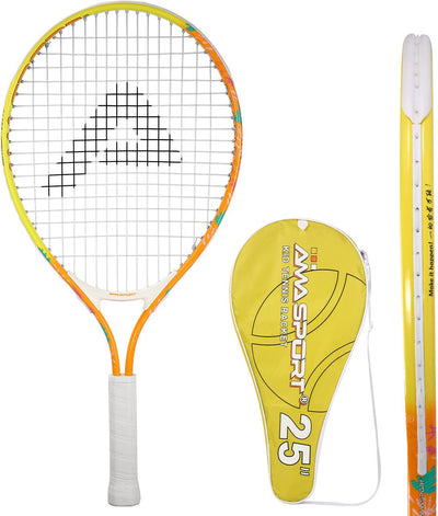Ama Sport Kinder-Tennisschläger Orange 25 Zoll – leichter Junior-Schläger mit Tasche – ideal für Anfänger –