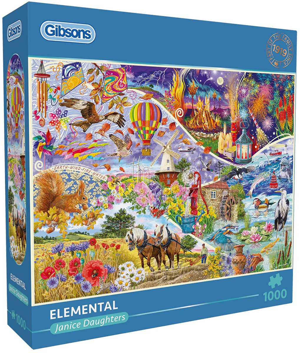 Gibsons – Elemental (von Janice Daughters) – 1000 Teile 68×49cm (B×H) – Puzzle für Erwachsene