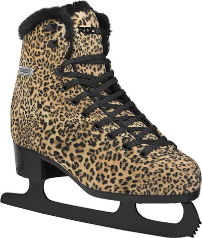 Roces – Leopard – Eiskunstlauf-Schlittschuhe – Eislaufen Damen – braun – warmes Fleecefutter, klassische Stabilität – Größe EU 42