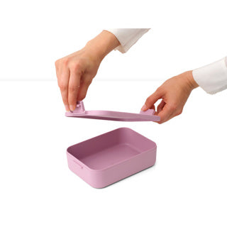 Brabantia Make Take Lunchbox Brotkasten – mittelgroß – Kunststoff – Fliederrosa