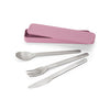 Brabantia Make Take Besteckset – to go – 3-teilig – Fliederrosa