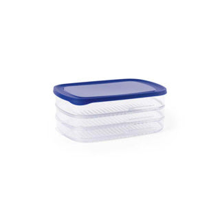Day to Day Fleischbox 3-lagig – hergestellt in Belgien – transparente Frischhaltebox für Aufschnitt – BPA-frei, spülmaschinenfest, recycelbar
