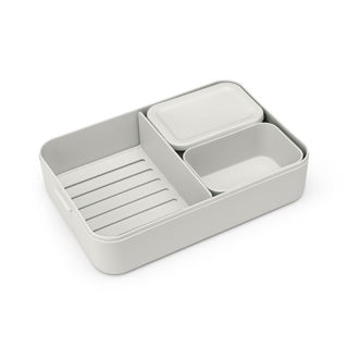 Brabantia Bento Lunchbox Nehmen Sie gut hellgrau