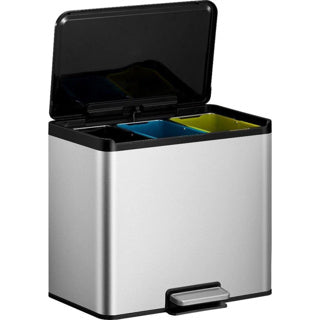 Eko Eko Pedal Bin Essential 3x9 L Matzilverklegigig