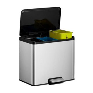 Eko Eko Pedal Bin Essential 3x9 L Matzilverklegigig