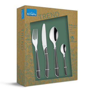 AMEFA Besteck Set Eclat 24 -Stück grau