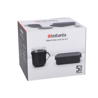 Brabantia Lunch-Set machen 2-teilige dunkelgrau