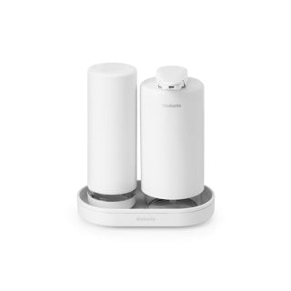Brabantia Sinkstyle Seifenspender Set - Mineral frisch weiß