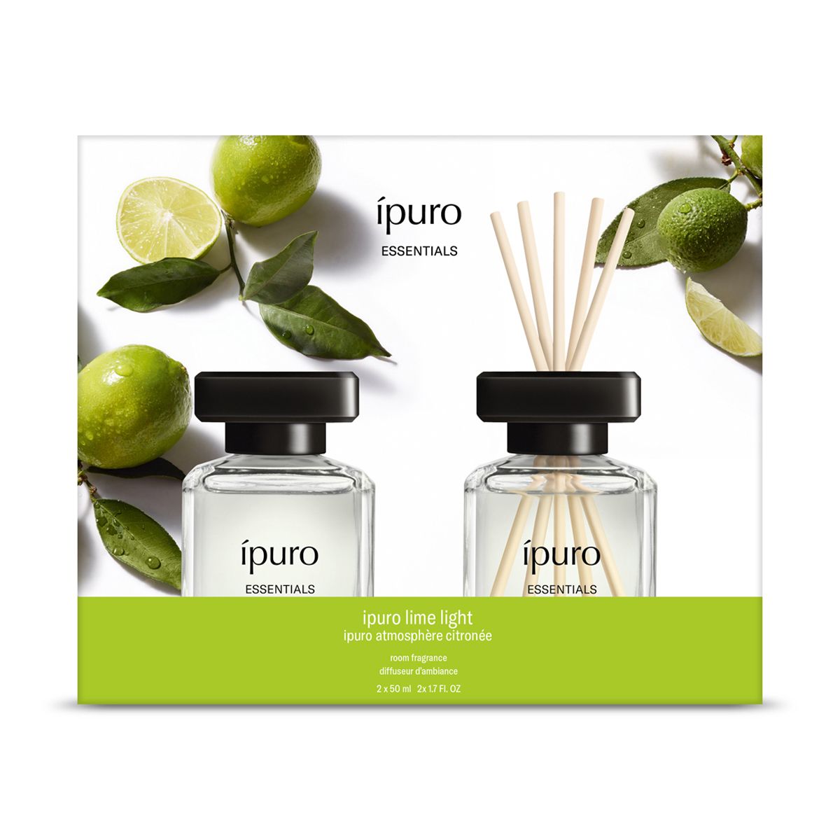 Ipuro Duftdiffusor Limette hell 2 x 50 ml