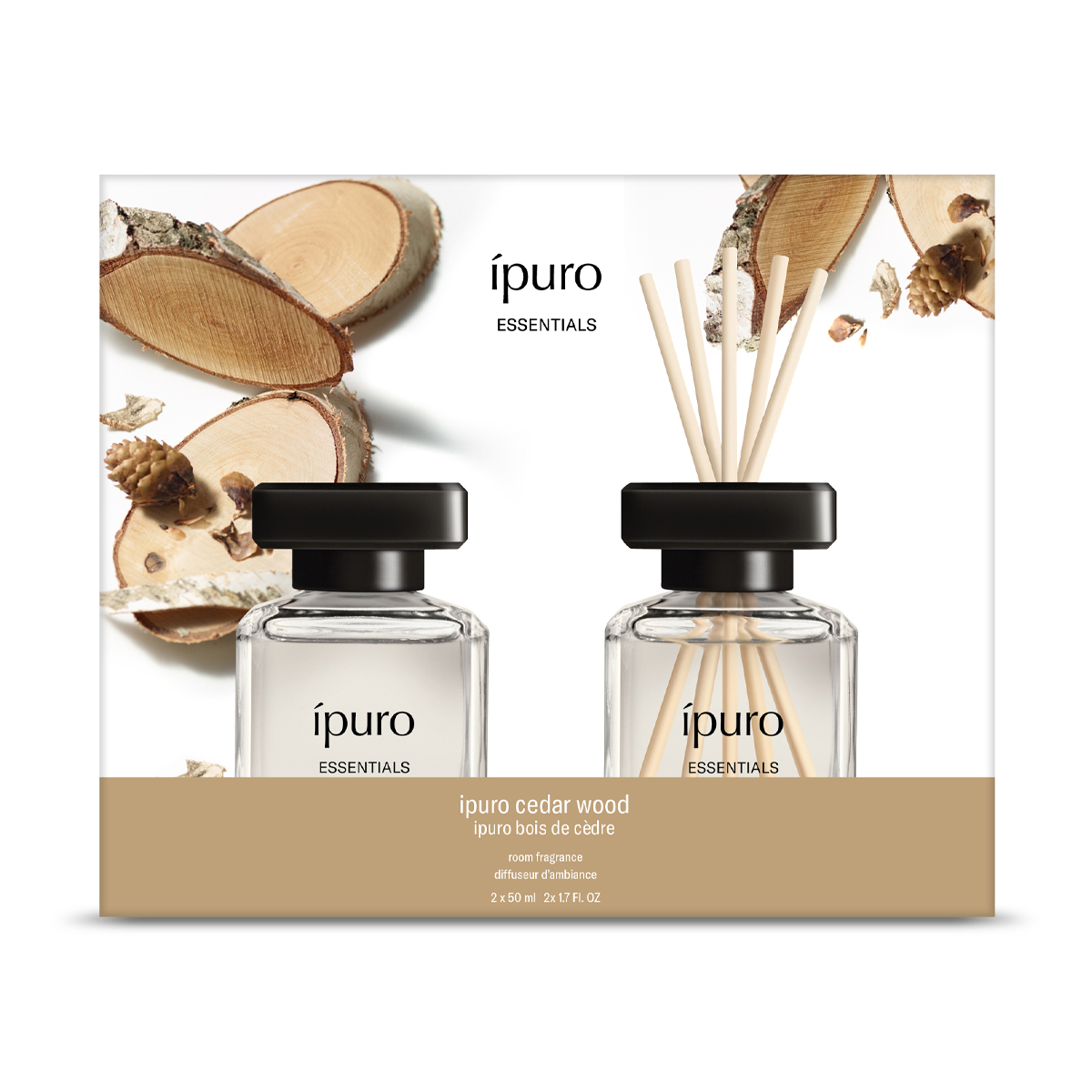 Ipuro Duftdiffusor Zedernholz 2 x 50 ml