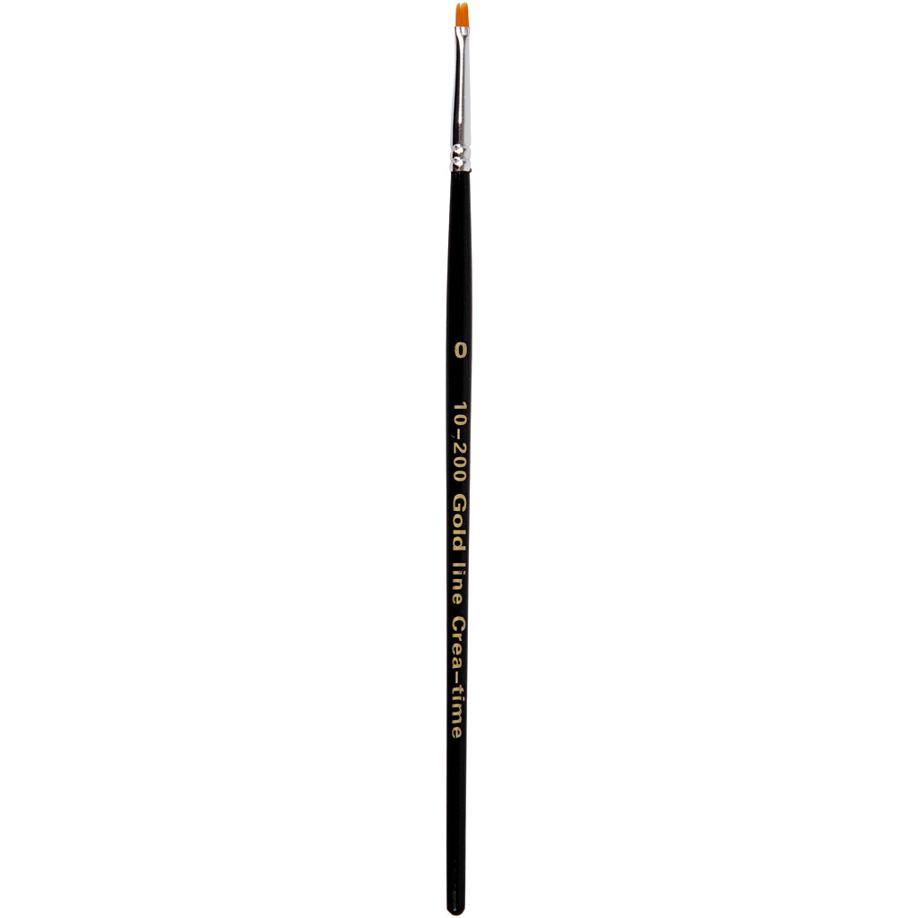 Creativ Company Gold Line Pinsel, flach, Größe 0, L: 18,5 cm, B: 1 mm, 12 Stück 1 Box