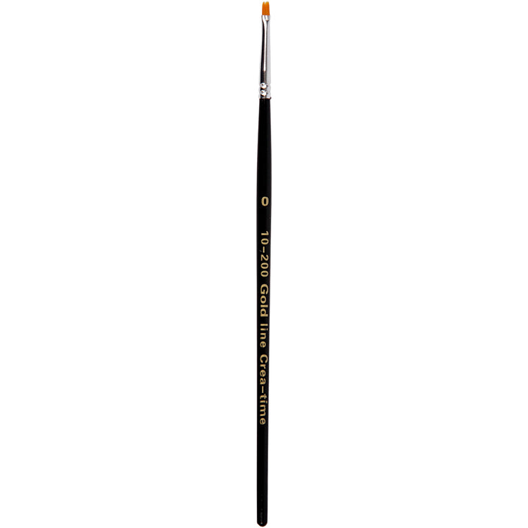 Creativ Company Gold Line Pinsel, flach, Größe 0, L: 18,5 cm, B: 1 mm, 12 Stück 1 Box