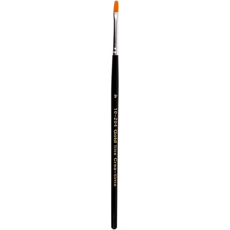 Creativ Company Gold Line Pinsel, flach, Größe 4, L: 18,5 cm, B: 2 mm, 12 Stück 1 Box