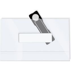 Namensschild Bürodepot 25 Stück 54 x 90 mm PVC