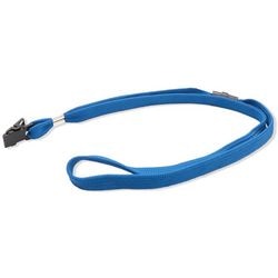 Textilkordel Bürodepotstoff blau 44cm 10 Stück