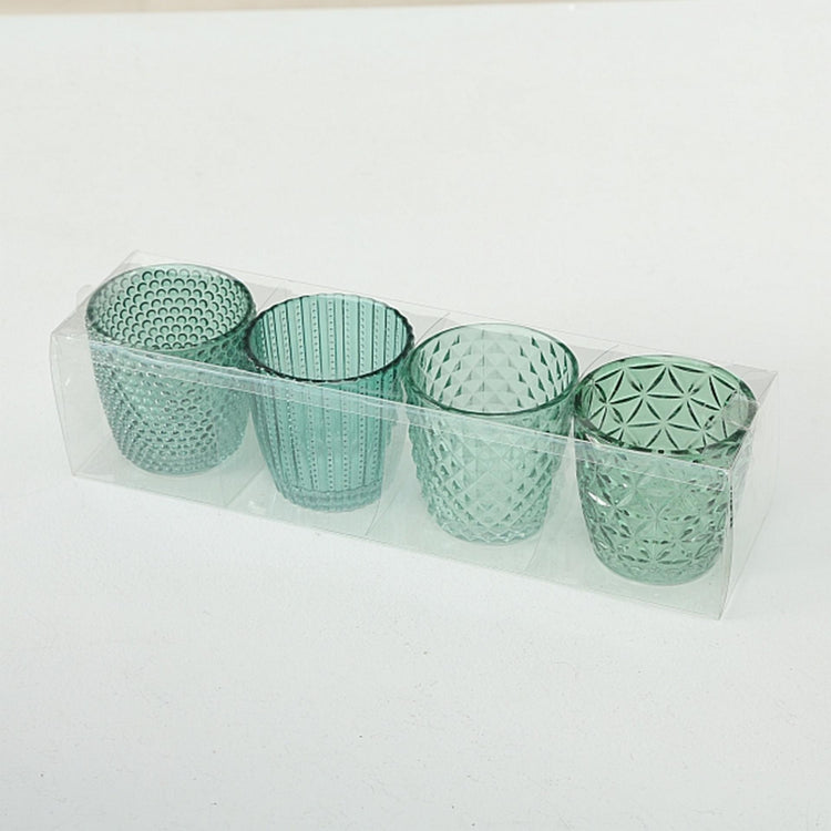 Boltze Home Laterne Marilu H7,5cm Glas 4er Set