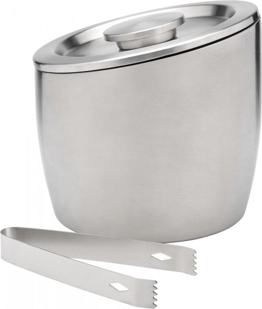 Leopold Wien - Eiskübel mit Deckel doppelwandig aus Edelstahl - 2,5l matt