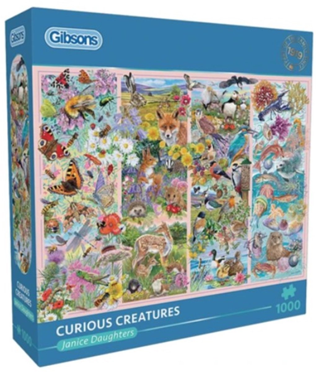 Gibsons – neugierige Kreaturen (von Janice Daughters) – 1000 Teile 68×49 cm (B×H) – Puzzle für Erwachsene