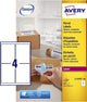 Versandetikett Avery Blockout – 99 – 1 x 139 mm weiße Box 100 Blatt – 4 Etiketten pro Blatt