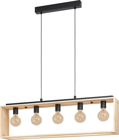 Eglo Famborough – Hängelampe – E27 – 100 cm – schwarzes Holz