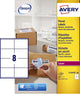 Versandetikett Avery Blockout – 99 – 1 x 67 – 7 mm weiße Box 100 Blatt – 8 Etiketten pro Blatt