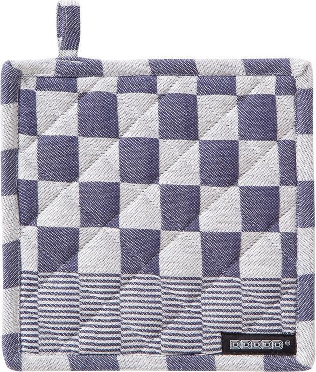 Ddddd – Grilltopfhalter – 2er-Set – kariert – mit Aufhängeöse – 21 x 21 cm – blau
