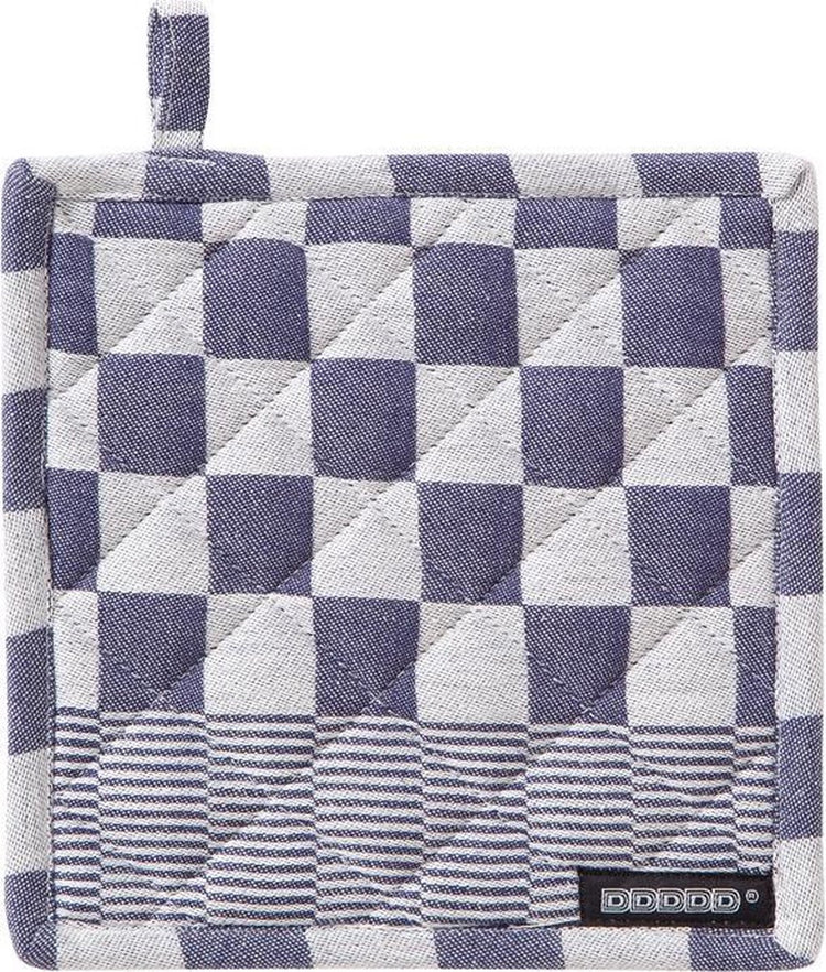 Ddddd – Grilltopfhalter – 2er-Set – kariert – mit Aufhängeöse – 21 x 21 cm – blau