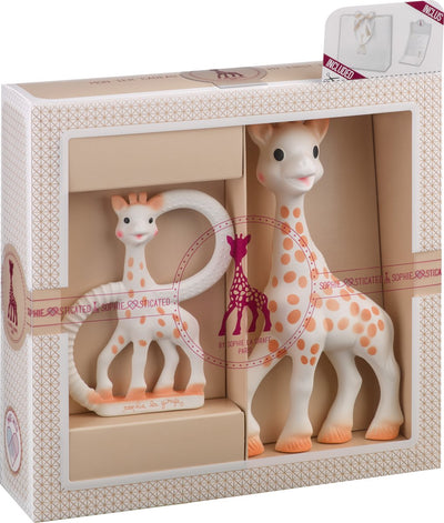 Sophie die Giraffe, anspruchsvolles Geschenkset – Babyspielzeug – So Pure-Beißring – Mutterschaftsgeschenk – Babyparty-Geschenk – 4-teilig