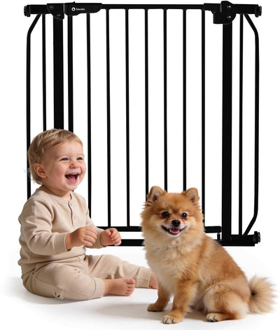 Sicherheits-Treppengitter von Lionelo – 75 bis 105 cm für Treppen und Tür – niedrige Schwelle – selbstschließend – beidseitig öffnend – Hundegitter – Treppenschutzgitter – Sicherheitsgitter – Kindergitter