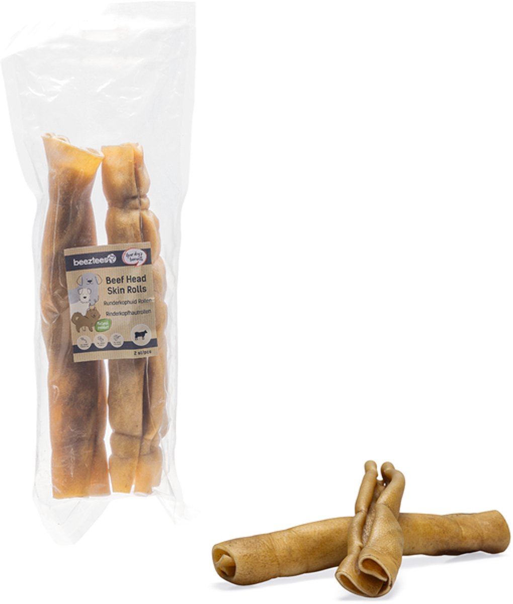Beeztees Rinderhautrolle - Hundesnack - 2 Stk.