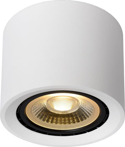 Lucide Fedler - Deckenstrahler (Deckenleuchte) - ø 12 cm - LED dimmen bis warm - GU10 (ES111) - 1x12W 2200K 3000K - Weiß