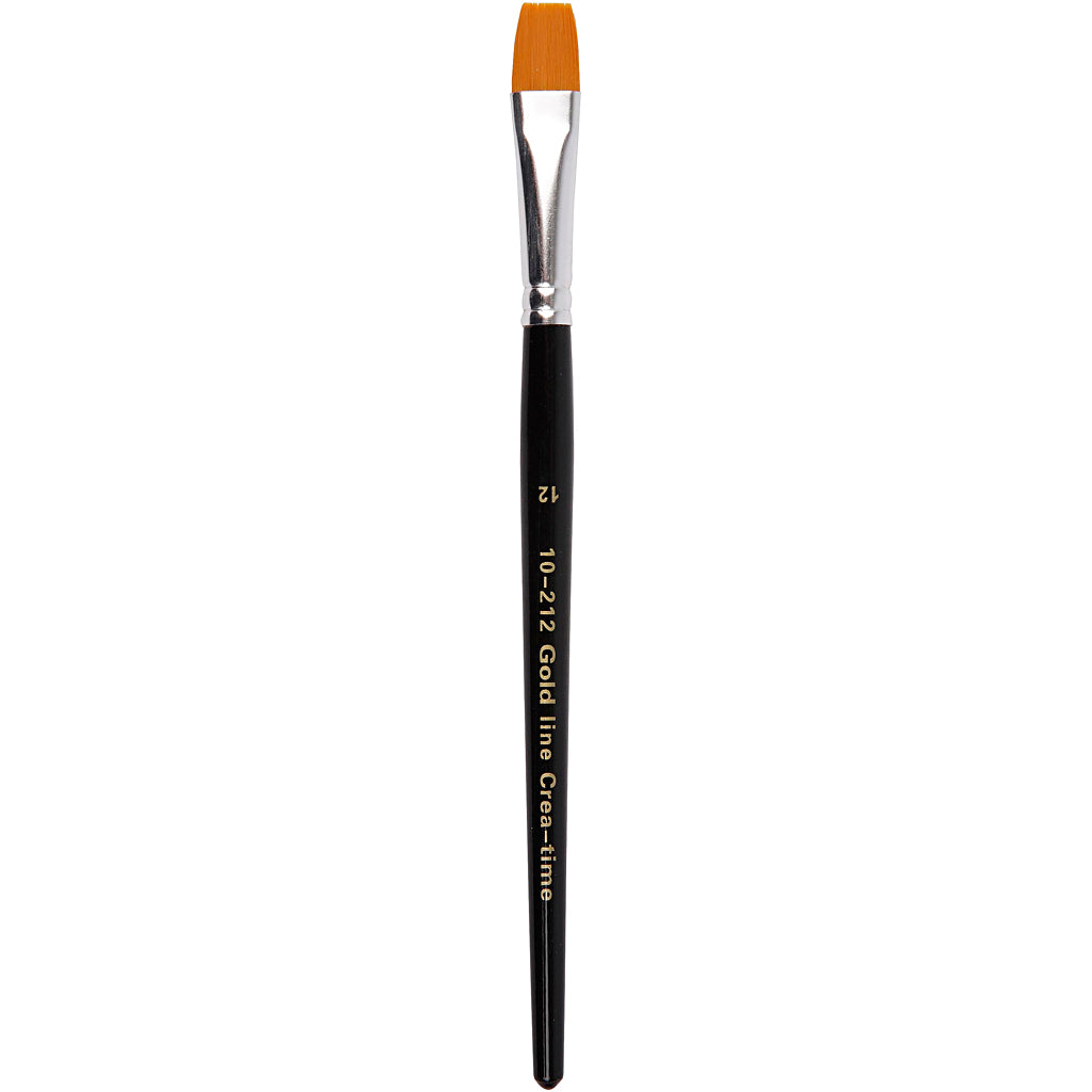Creativ Company Gold Line Pinsel, Größe 11, L: 19 cm, B: 9 mm, flach, 6 Stück 1 Box