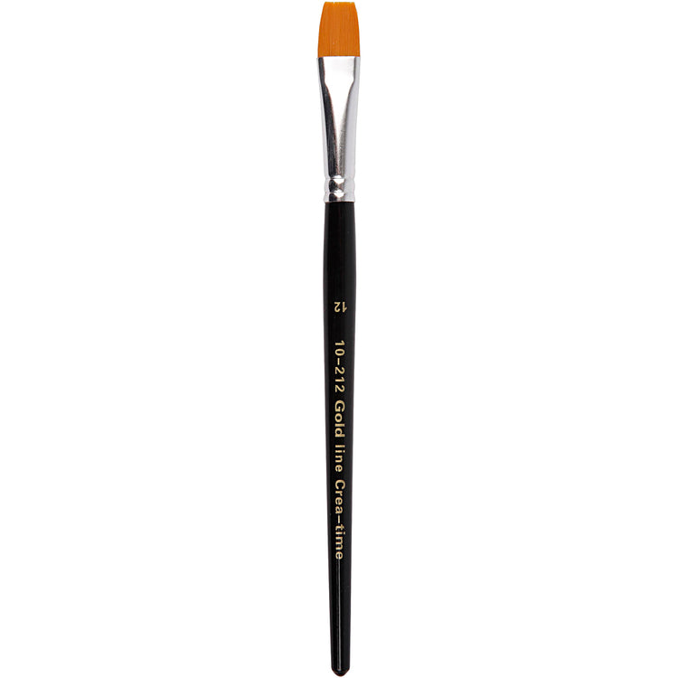 Creativ Company Gold Line Pinsel, Größe 11, L: 19 cm, B: 9 mm, flach, 6 Stück 1 Box