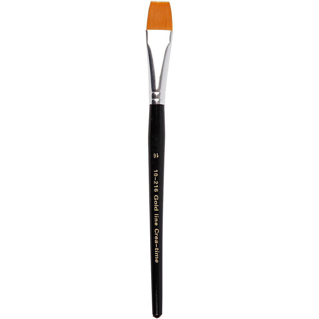 Creativ Company Gold Line Pinsel, Dim 16, L: 19 cm, B: 17 mm, 6 Stück 1 Box