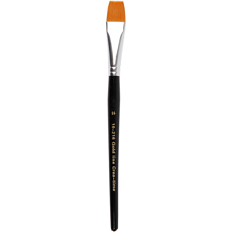 Creativ Company Gold Line Pinsel, Dim 16, L: 19 cm, B: 17 mm, 6 Stück 1 Box