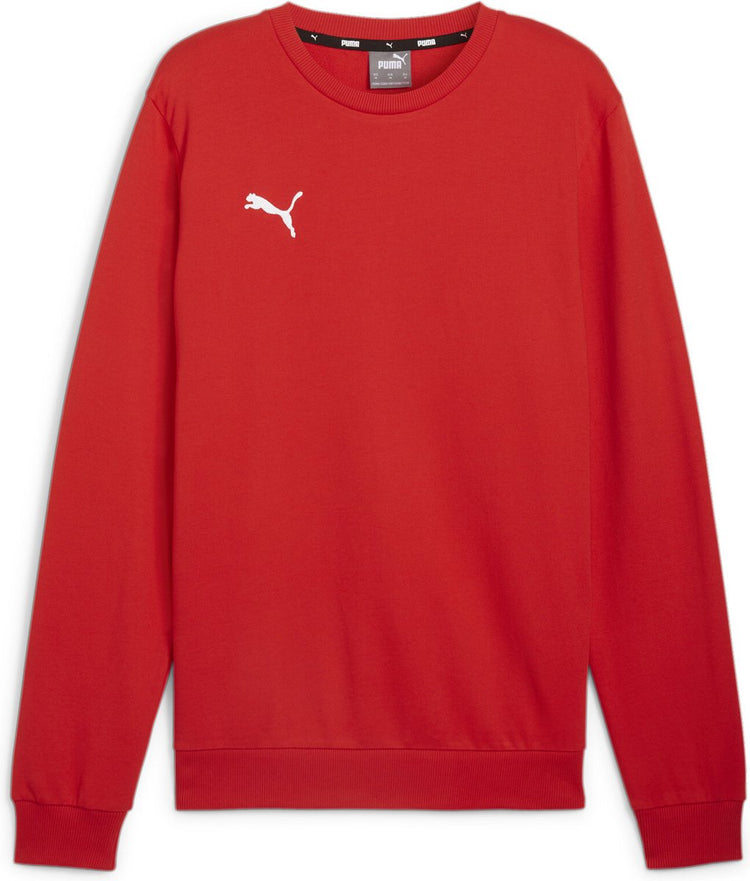 Puma Teamgoal Casuals Crew Neck Sweat Herren-Sportpullover – Rot-Weiß