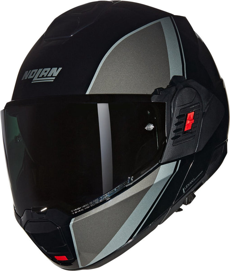 Nolan N120-1 Verniciatura Special 341 Schwarz Grau Silber Glänzend Systemhelm - Größe XS - Helm