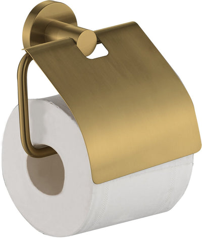 Plieger Toilettenpapierhalter Vigo – Toilettenpapierhalter mit Klappe – 10 Jahre Garantie – Gold gebürstet