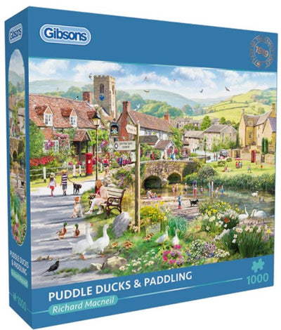 Gibsons – Puddle Ducks Paddling (von Richard Macneil) – 1000 Teile 68×49 cm (B×H) – Puzzle für Erwachsene
