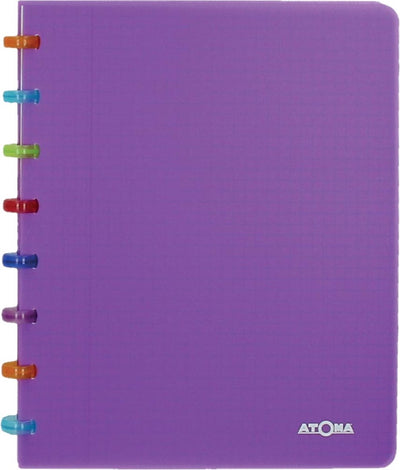 Atoma Tutti Frutti Notizbuch, ft A5, 144 Seiten, handelsüblich kariert, transparentes Lila