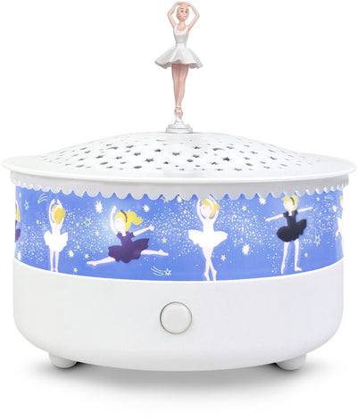 Trousselier Sternenprojektor Ballerina mit Musik- und Schreisensor – bezaubernder Sternenhimmel für Ihr Kleines, automatische Abschaltung und USB-Kabel im Lieferumfang enthalten