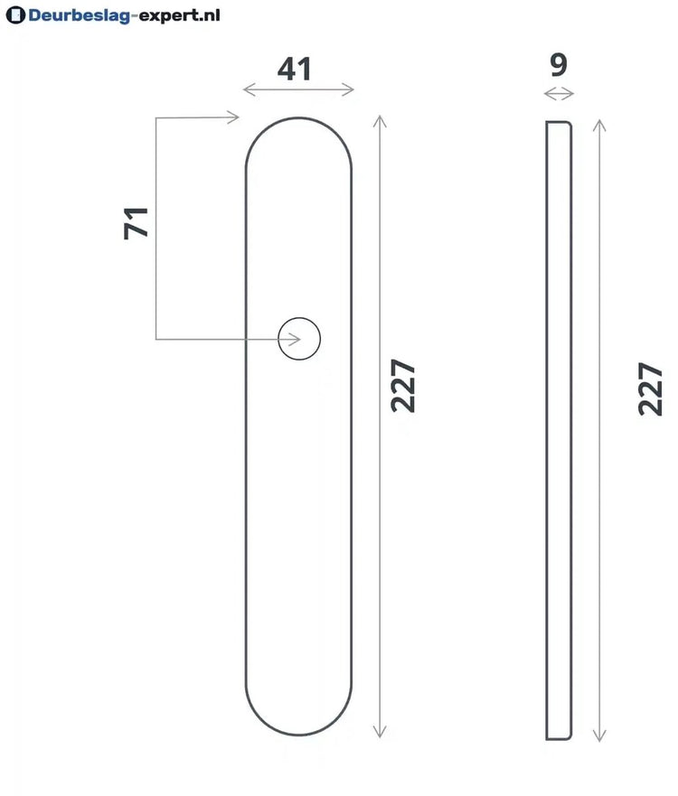 Impresso Watton gebürsteter Edelstahl auf ovalem Schild PC55