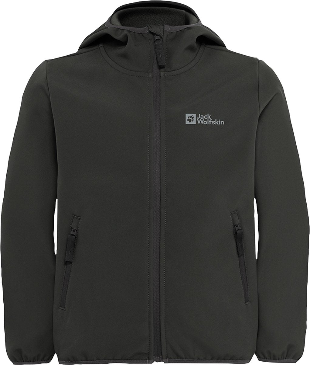 Jack Wolfskin Fourwinds Jacket Kinder Outdoorjacke – Granite Black – 128