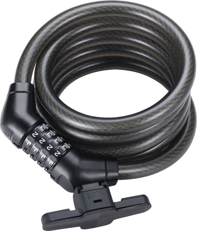 BBB Cycling Codeguard-Kabel – Fahrradschloss mit einstellbarem Code – Länge: 180 cm – Dicke: 15 mm – Kabelschloss für Stadtfahrrad, Rennrad, Mountainbike – BBL-102b
