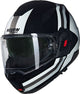 Nolan N120-1 Lineo 348 Schwarz Weiß Silber glänzend Systemhelm - Helm