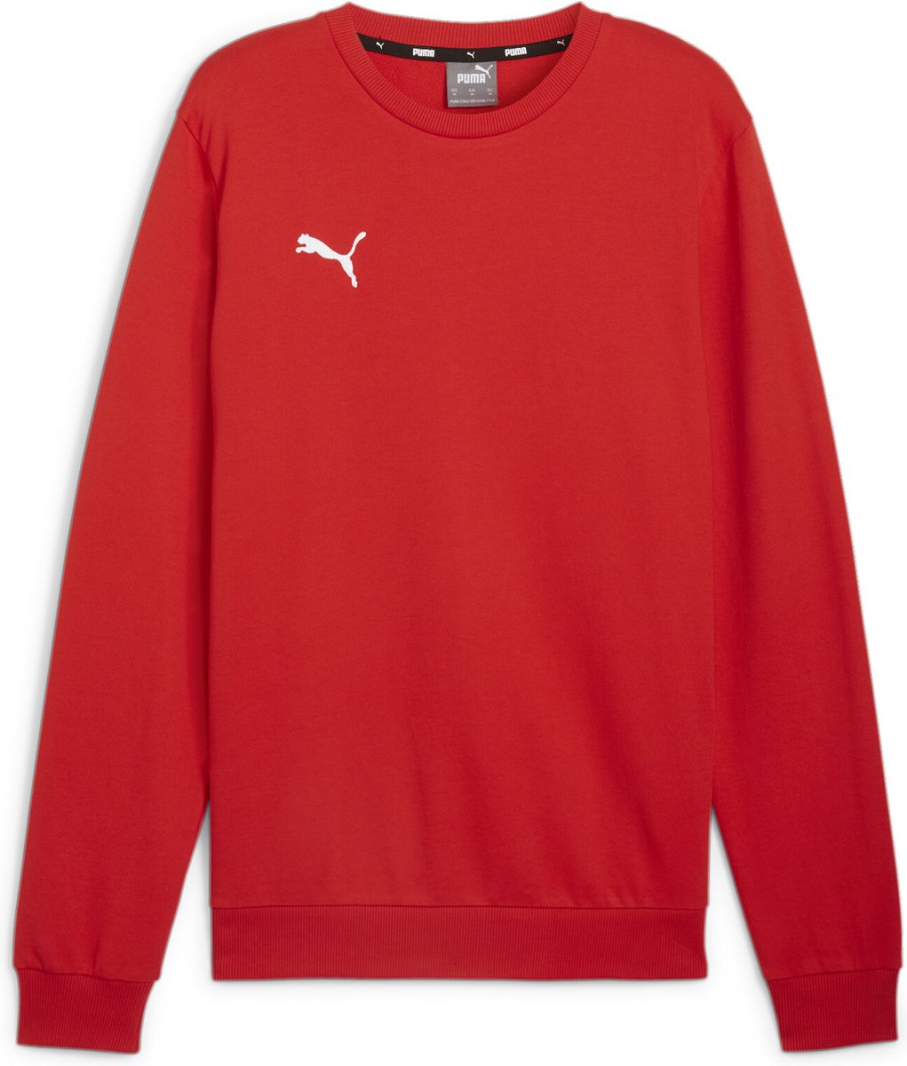 Puma Teamgoal Casuals Crew Neck Sweat Herren-Sportpullover – Rot-Weiß