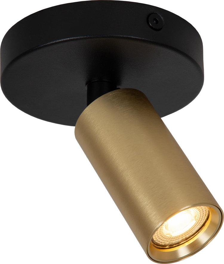 Lucide Ritmo - Deckenstrahler (Deckenleuchte) - ø 10 cm - 1xGU10 (MR11) - mattgoldenes Messing