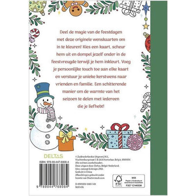 Deltas-Grußkarten zum Ausmalen – Frohe Weihnachten