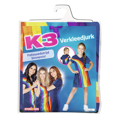 K3 Kleid Kleid Regenbogenblau, 9-11 Jahre